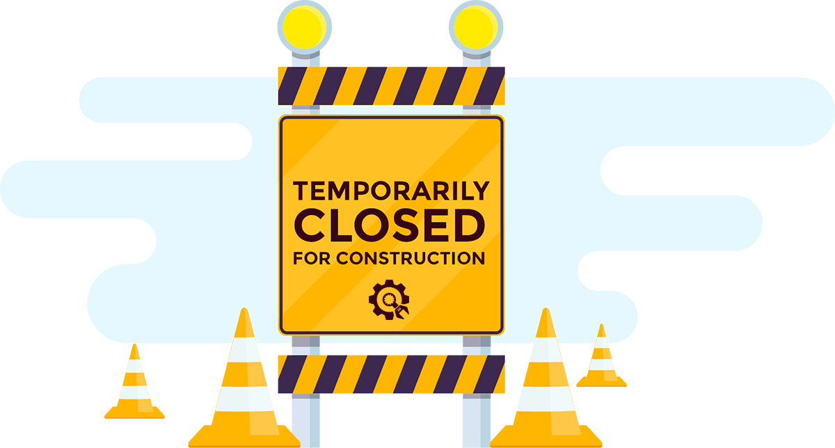 O Site está temporariamente fechado para construção